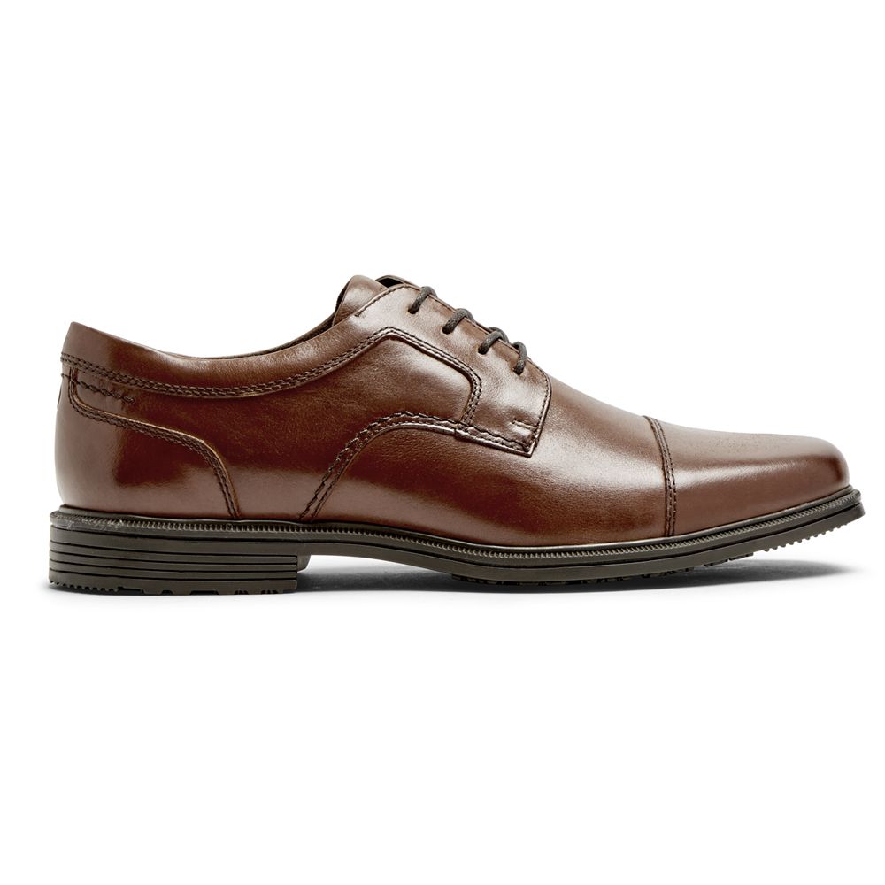 Rockport Taylor Waterproof Cap Toe - Mens Oxfords - Brown - NZ (PEN-897524)